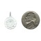 Sterling Silver Sweet Sixteen Disc Charm Birthday Jewerly 22mm x 16mm